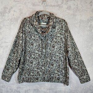 Maurices XL Leopard Print Cowl Neck Pullover Sweater Gray animal print soft warm